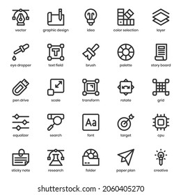 Design Thinking icon pack for your website design, logo, app, UI. Design Thinking icon outline design. Vector graphics illustration and editable stroke.