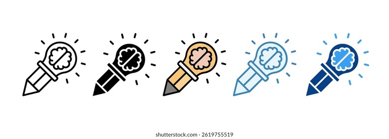 Design Thinking Icon Set Multiple Style Collection