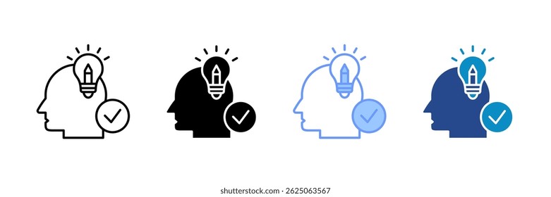 Design Thinking Icon Set Multiple Style Collection