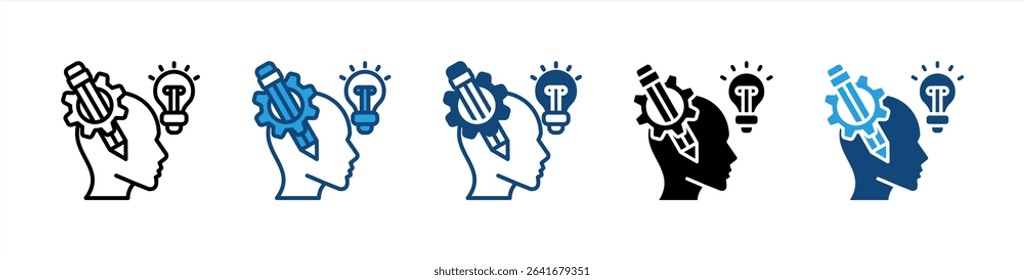 Design Thinking icon sheet multiple style collection