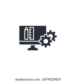 Design Thinking-Symbol. Vektorgrafik.Editierbarer Strich.Lineares Stilzeichen zur Verwendung Webdesign,Logo.Symboldarstellung.