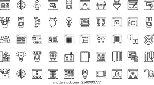Design thinking icons High-Quality Vector Icons Collection with Editable Stroke. Ideal for Professional and Creative Projects.