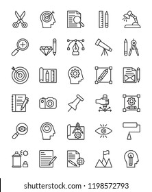 Design Thinking Line Vector Icons 