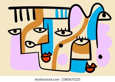 The design of this artwork plays with abstract shapes and captivating textures, resulting in a visually stunning composition.vector illustrations