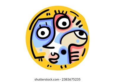 El diseño de esta obra de arte juega con formas abstractas y texturas cautivadoras, lo que resulta en una composición visualmente impresionante.ilustraciones vectoriales