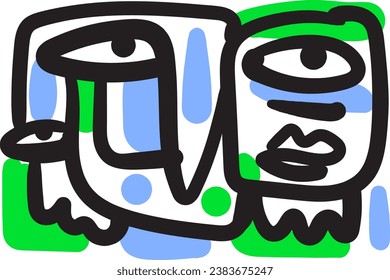 The design of this artwork plays with abstract shapes and captivating textures, resulting in a visually stunning composition.vector illustrations