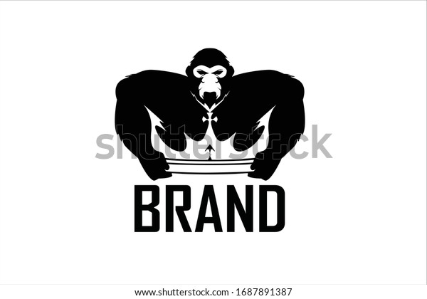 Design This Logo Shows Strong King Stock Vector Royalty Free