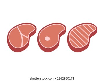 design of three pieces of meat