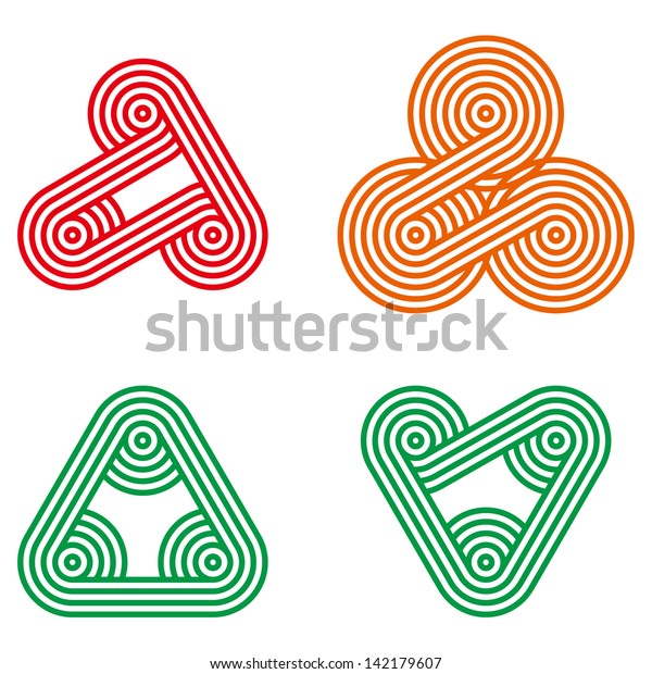 Design Three Round Logo Element Abstract Stock Vector (Royalty Free ...