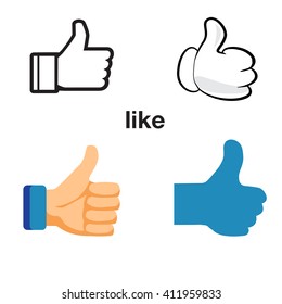 Design thumbs up icon. Like icon vector