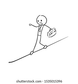 design of tightrope walker illustration