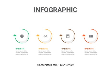 Design timeline for
education,web,banner and presentation.Vector illustration.Business infographic concept with 4 option or process.