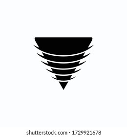 Design the tip of the logo icon drill