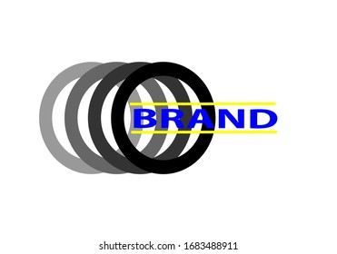 The design of a tire image is lined up and forms a gradation