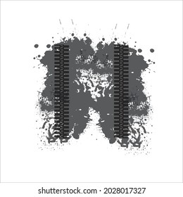 design tire tracks vector splash 