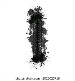 design tire tracks vector splash