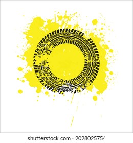 design tire tracks vector splash