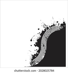 design tire tracks vector splash