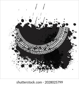 design tire tracks vector splash