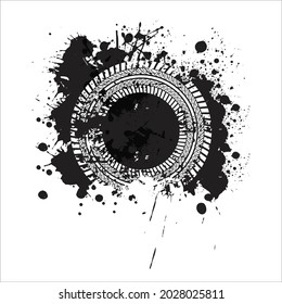 design tire tracks vector splash
