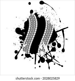 design tire tracks vector splash