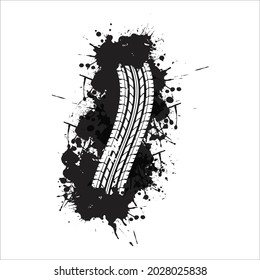 design tire tracks vector splash
