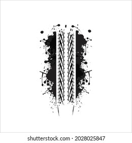 design tire tracks vector splash