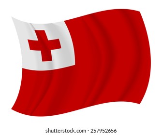 design Tonga flag waving vector