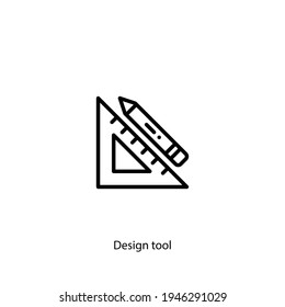 design tool icon vector isolated on white background