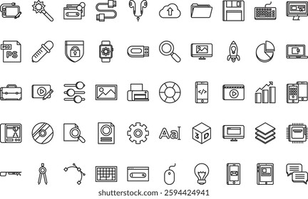 Design tool icons High-Quality Vector Icons Collection with Editable Stroke. Ideal for Professional and Creative Projects.