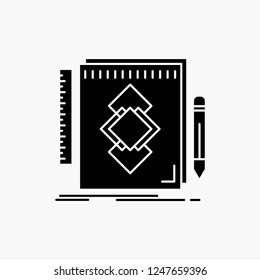 design, Tool, identity, draw, development Glyph Icon. Vector isolated illustration