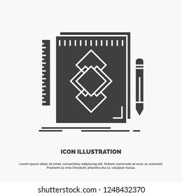 design, Tool, identity, draw, development Icon. glyph vector gray symbol for UI and UX, website or mobile application