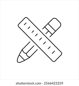 Design tools, computer, education, graphic design icon vector image. Can also be used for online education. Suitable for use on web apps, mobile apps and print media.