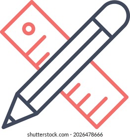 Diseño, herramientas, dibujo, imagen vectorial de icono. También se puede utilizar para la tecnología de la información. Idóneo para aplicaciones web, aplicaciones móviles y medios impresos.