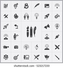 Design Tools Icon. Creative Process Icons Universal Set For Web And Mobile