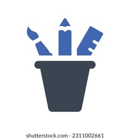 Icono de herramientas de diseño, gráficos vectoriales
