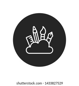Design tools icon vector. Simple design tools sign in modern design style for web site and mobile app. EPS10