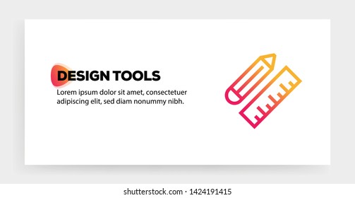 DESIGN TOOLS AND ILLUSTRATION ICON CONCEPT