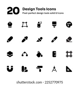 Design tools pixel-perfect icons suitable for website and mobile apps ui