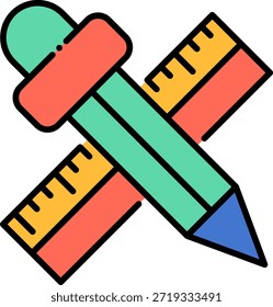 Design Tools: Ruler and Pencil Icon