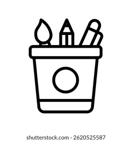 Icono de contorno de Vector de Herramientas de diseño. Archivo Eps10 