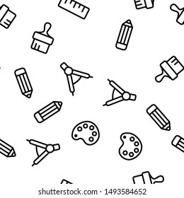 Design Tools Vector Seamless Pattern Contour Illustration