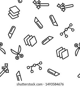 Design Tools Vector Seamless Pattern Contour Illustration