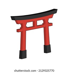 Design of torii gate illustration