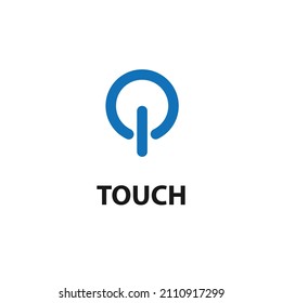 Diseñar un vector de icono táctil en fondo blanco.