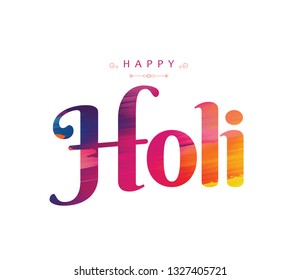 “Happy Holi” design, Traditional colorful festival celebration in india.