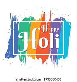 “Happy Holi” design, Traditional colorful festival celebration in india.