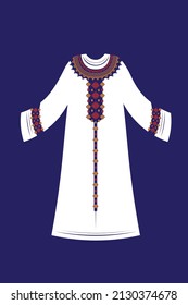 Design of traditional islamic muslim dress for woman, black fashion beautiful abaya from UAE or Saudi Arabia. Luxury icon abaya. Beautiful arabic abaya flat lay. muslim hijab, islamic female clothing.