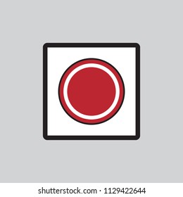 The design of Traffic Sign symbol in black and white frame.