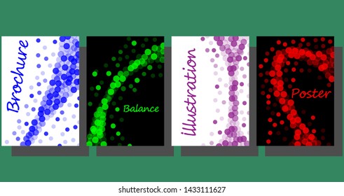 Design with transparent circles and other geometric shapes. Rectangle template brochure, report, catalog, magazine. Brochure layout modern abstract background. Vector concept.